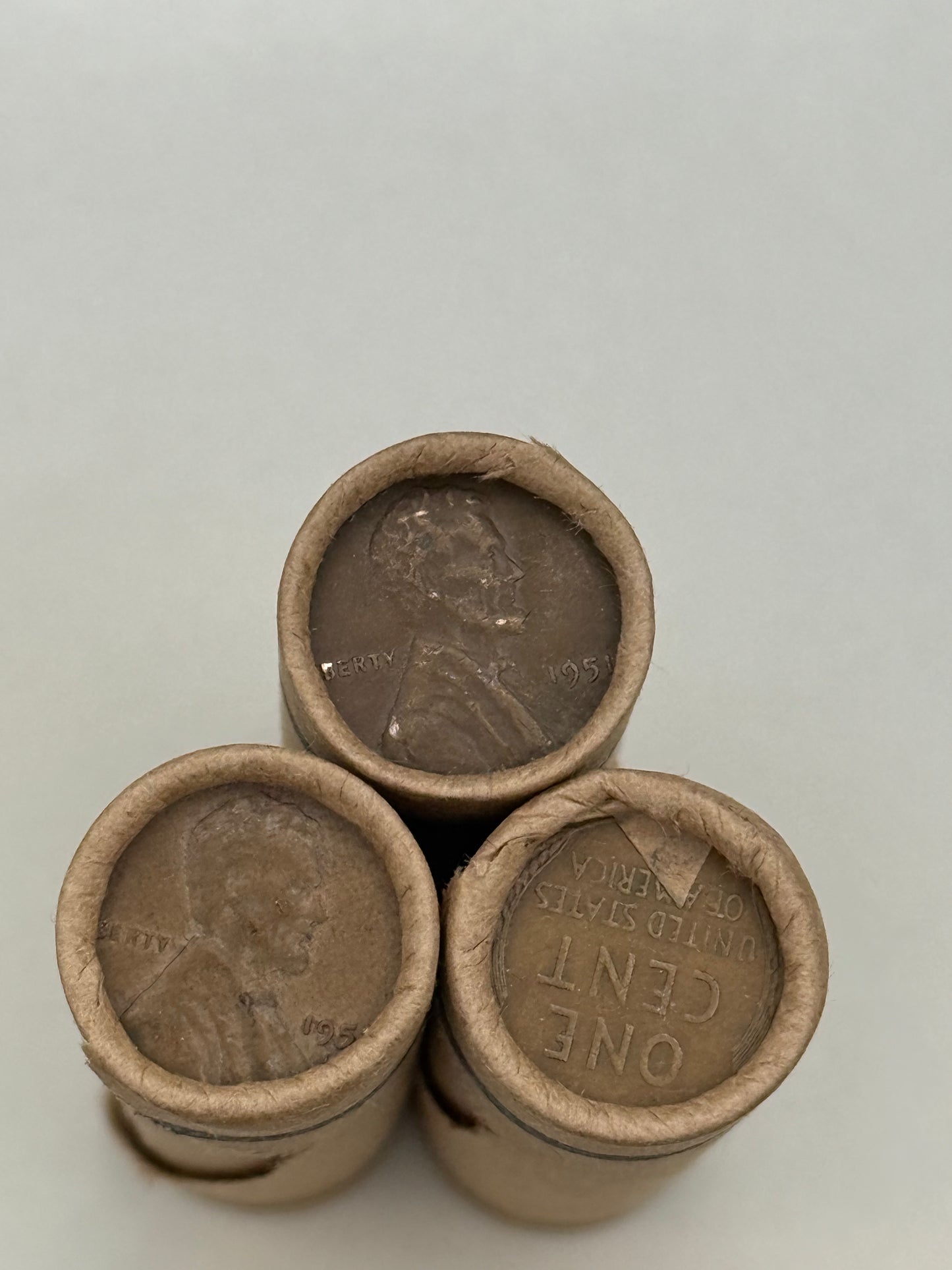 Old Window Wrapped WHEAT PENNY ROLL old unsearched us coin cents