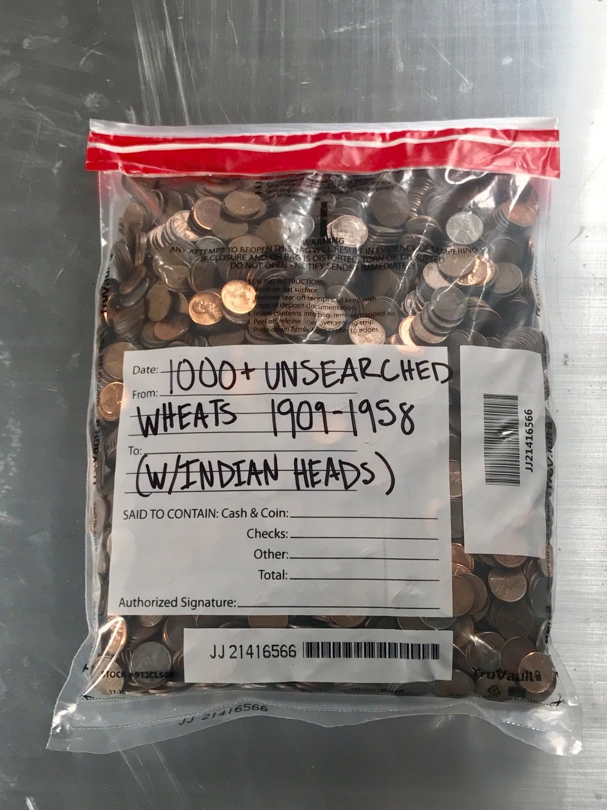 1000 COPPER WHEAT PENNY BAGS OLD ONE CENT SET MONEY HOARD LOT ESTATE SALE