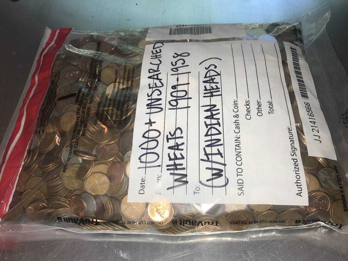 1000 COPPER WHEAT PENNY BAGS OLD ONE CENT SET MONEY HOARD LOT ESTATE SALE