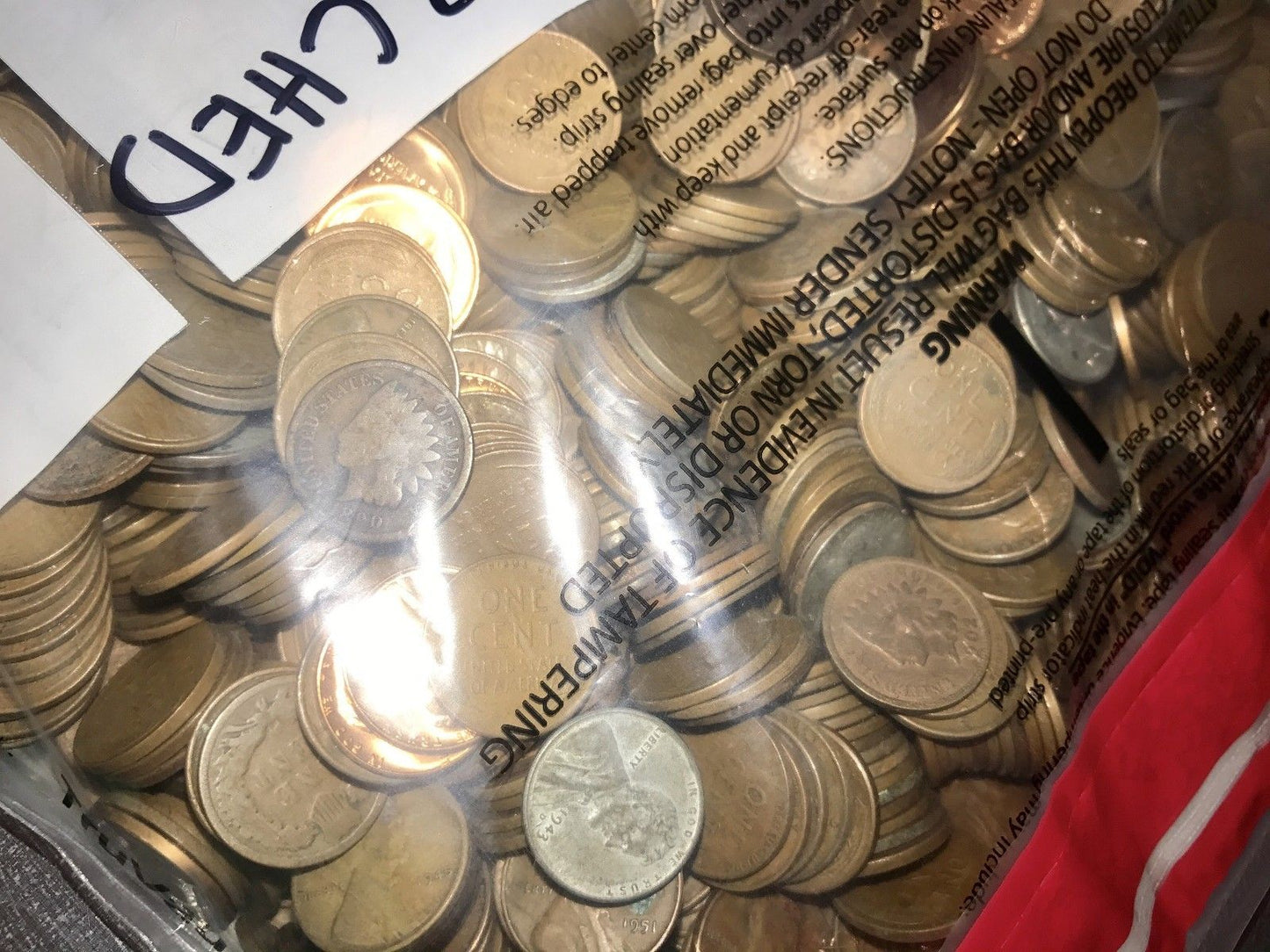 1000 COPPER WHEAT PENNY BAGS OLD ONE CENT SET MONEY HOARD LOT ESTATE SALE