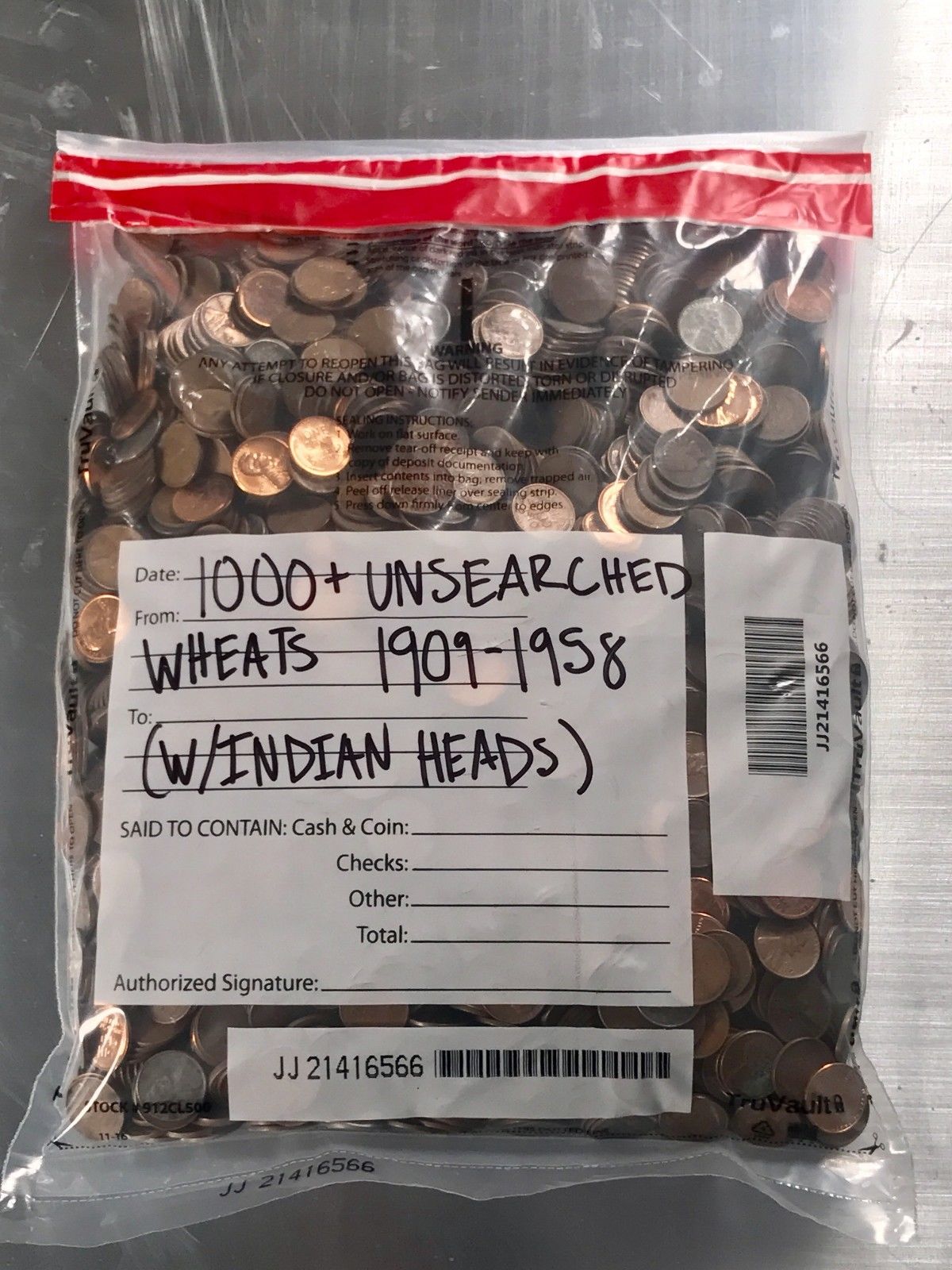1000 COPPER WHEAT PENNY BAGS OLD ONE CENT SET MONEY HOARD LOT ESTATE SALE