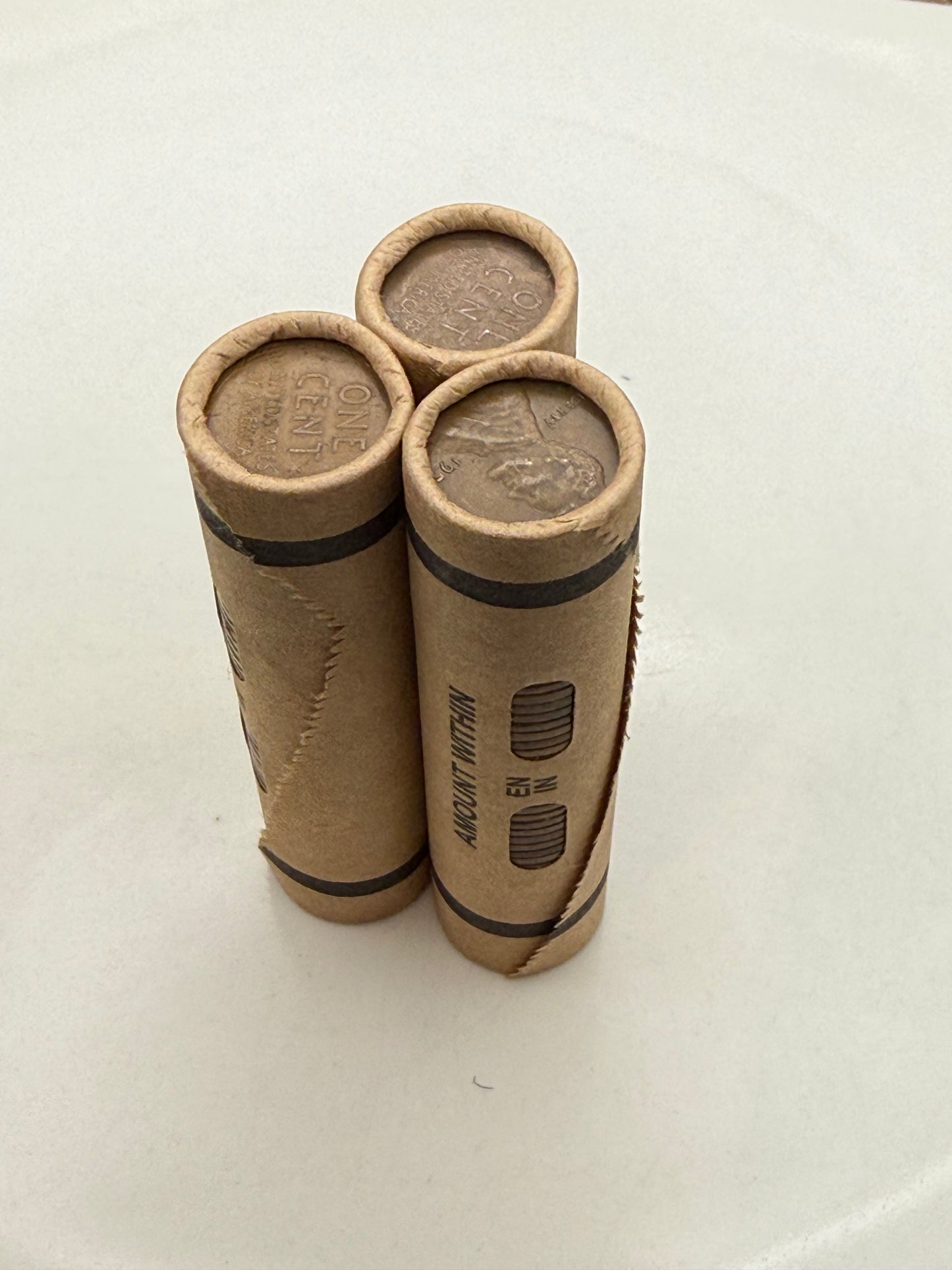 Wheat Penny Window Rolls with a Silver Barber Dime Ender