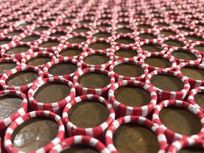 Bank-Wrapped Rolls of Lincoln Wheat Pennies