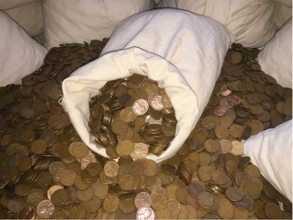 One Pound Bank Bags of Lincoln Wheat Cents (1909–1958)