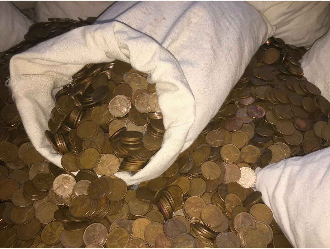 One Pound Bank Bags of Lincoln Wheat Cents (1909–1958)
