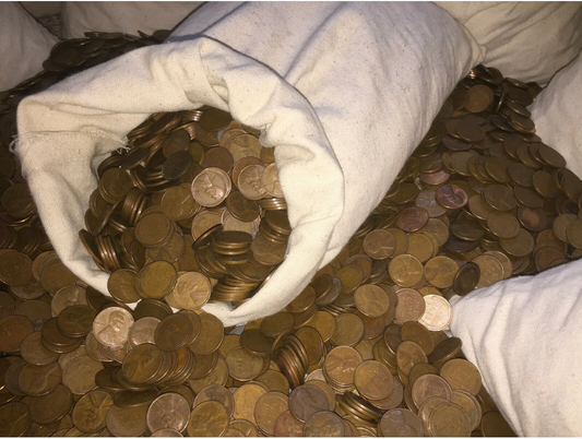 One Pound Bank Bags of Lincoln Wheat Cents (1909–1958)
